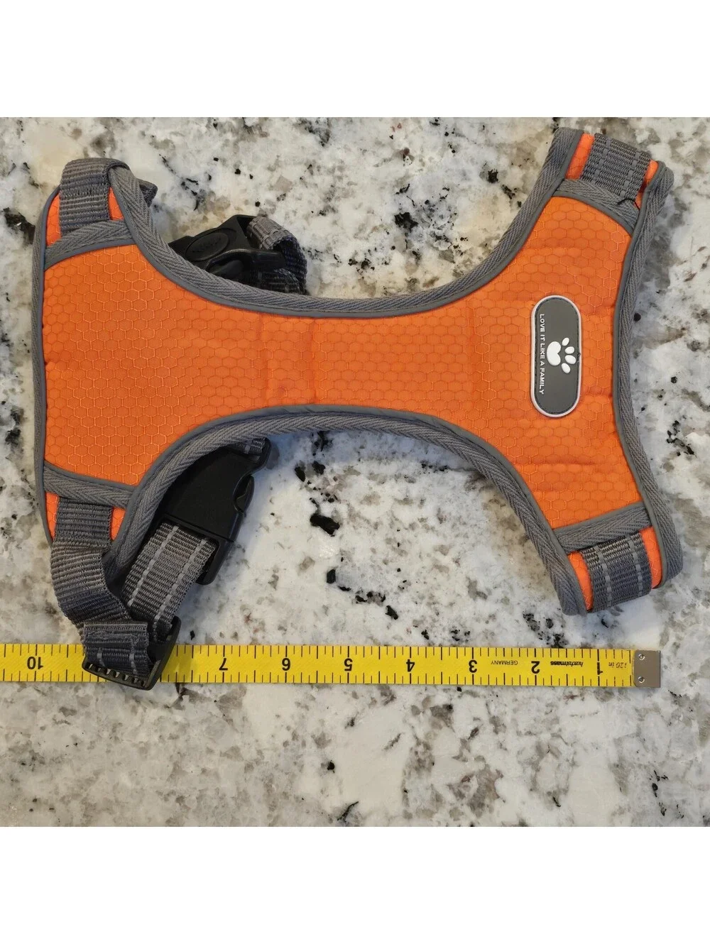 Dog Harness, No Pull Reflective Adjustable, Breathable Mesh, Orange, Medium M